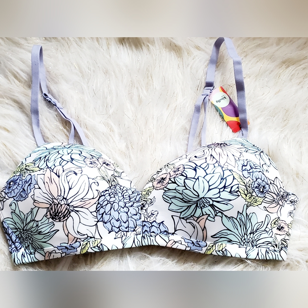 Kindly blue foral bra